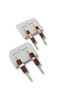 Women's Steel Gold Red Color Geometric Bar Earrings - 2