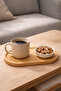 Oval Presentation Tray Bamboo Organizer and Oil Dish Base Food Plate 22.5 cm - 3