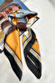 Classic and Geometric Pattern Horse Figured Silk I Satin Scarf (70*70cm) - 3