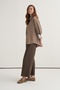 Women's Poplin Contrast Cuffed Shirt Mink - 3