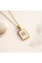 Steel Mother-Of-Pearl Letter N Pendant