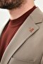 Straight Slim Fit Mono Collar Trousers Belt Buckled Men's Suit Mink - 45435.26Y - 2