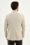 بنقش مربعات قصة ضيقة سترة رجالية بجيب على شكل حرف Y Mono Collar Jacket كاكي - 41485.26Y - 6
