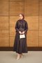 Women's Ornamental Stitching Detail Belt Piece Dress Plum - 6