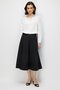 4814 Women's Tie-Detail Ruched Long Sleeve Satin Blouse Ecru - 2