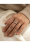 Women's Ring Silver Color Snake Model Brass Zircon Stone Adjustable Brass Non-Tarnish Jewelry