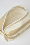 Marina Duck Fabric Large Size Inside a Lined Makeup Bag C Bag Travel Bag C Bag Stone - 5