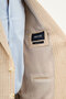 Striped Slim Fit Mono Collar Pocket Men's Jacket Beige - 41486.26Y - 6