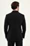 Straight Slim Fit Wide Collar Double-Breasted Trousers Belt Buckled Men's Suit Black - 45442.26Y - 6