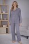 Women's 7122 Long Sleeve Buttoned Pajama Set
