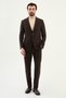 Straight Slim Fit Mono Collar Trousers Belt Buckled Men's Suit Brown - 45435.26Y - 3