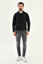 Düz Slim Fit Shirt Collar Bag Pocketed Spring Men's Coat Black - 39661.26Y - 3