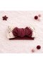 Baby Girl Cotton Piece Guipure Detailed Tie-Detail Burgundy Coral 2-Piece Bandana - 5