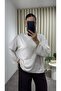 Mock Neck Oversized Drapey Blouse