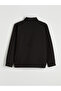 Lcw Vision Black Polo Neck Men's Zip-Up Sweatshirt - 5
