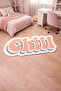Non-Slip Sole Asymmetrical Pattern Machine Made Washable Young Girl's Room Rug 100X200