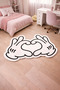 Non-Slip Sole Asymmetrical Pattern Machine Made Washable Young Girl's Room Rug 200X200