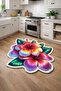 Non-Slip Sole Asymmetric Pattern Machine Made Washable Young Girl's Room Rug 100X100