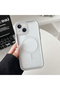 iPhone 15 Plus Compatible Transparent Magsafe Wireless Corner Silicone Phone Case