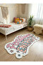 Non-Slip Sole Asymmetrical Pattern Machine Made Washable Young Girl's Room Rug 80X200