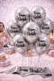 Set of 10 Silver Bride to Be Printed Balloons – Bachelorette Party Balloons