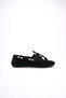 Women's Black Beaded Casual Suede Shoes Tr27Ms07A