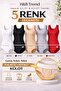 Hb Trend Women's Wide-Strap Athlete Thick Elastic Panties Set 5-Piece Set Set