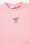 Crew Neck Floral Ribbed Short Sleeve T-Shirt Baby Girl B7544A526Sm - 3
