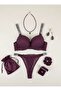 Stone-Embellished Supportive Bra Set B Cup Push-Up Love Secret