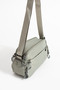 Light Gray 4-Compartment Water-Resistant Parachute Fabric Side Zip Detail Shoulder Bag - 2