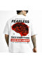 Fearless Graphic Printed Oversized Men T-Shirt Crew Neck Streetwear - 2