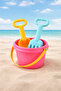 3PCS-Kids Beach Bucket Sand Toy Set with Shovel and Rake – Sand Play Set for Beach - 2