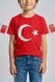 Turkish Flag Children's T-Shirt Unisex Moon Star Short Sleeve Red T-Shirt 100% Cotton