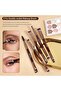 7 Piece Double Ended Makeup Brush Set - Professional Cosmetic Brushes for Foundation, Eyeshad - 5