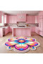 Non-Slip Sole Asymmetric Pattern Machine Made Washable Young Girl's Room Rug 140X140