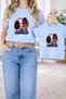 Twin T-Shirt Mother Daughter Combination Oversized – Mother & Child Mom - Gi̇rl Love B Printed (Single Price)