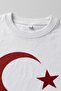 Turkish Flag Children's T-Shirt Unisex Moon Star Short Sleeve White T-Shirt 100% Cotton - 2