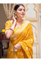 Yellow Silk Saree - MAF3077 | Yellow - 4
