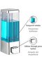 Wall Mounted Manual Liquid Soap Dispenser 4 Pieces Non-Spill Soap Dispenser with Adhesive and Screws 350 ml V-1 - 5