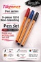1010 Ballpoint Pen Set 1.0 mm |   Blue Red Black |   Long-Lasting Office & School Pen (Set of 9)