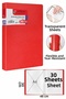 Red Presentation File 30 Pockets 1 Piece Catalog File with Pockets 30 Pockets Self-File Plastic