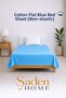 Cotton Bed Single Bed Hotel Blue Çarşa Bed Sheet 240 cm