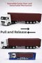 30 cm Pull and Drop Detachable Dorse Container Truck with Opening Luggage Door Diecast Metal Toy Truck - 3