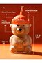 Teddy Bear Barista Star Glass Cold Drink Cup a Teddy Bear Print Cup 580 ml 1 Piece