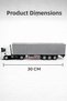 30 cm Pull and Drop Detachable Dorse Container Truck with Opening Luggage Door Diecast Metal Toy Truck - 5