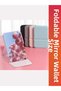 Foldable Leather Case Desktop Makeup Mirror - Portable Bag Size Hand Mirror - Pink - 4
