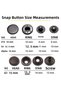 10 Pieces 12.5 mm Metal Snap Fasteners Smoked Snap Fasteners 12.5 mm Gray Snap Fasteners Anthracite Snap Fasteners Black Nickel - 2