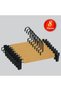 Wooden (Black Hook Lama) Clothes Hangers for Pants and Skirts, Natural Color, 8 Pieces