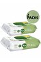 2 Packs of Natural Organic Cotton Hand and Face Body Cleaning Towels Wet Wipes 2X50 Sheets