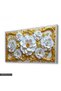 White Flower with Gold Frame Detail One Piece Canvas - Canvas Painting - 6